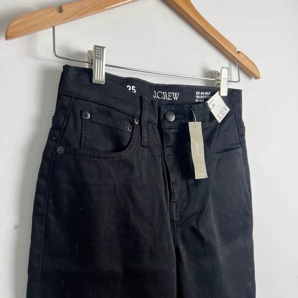 NEW J. Crew Women's True Black High-Rise Bootcut Jean In 2003 Super Stretch 25 - Picture 6 of 9